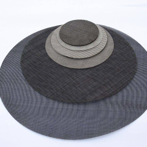 Black wire cloth disc Schwarze Drahtstoffscheibe